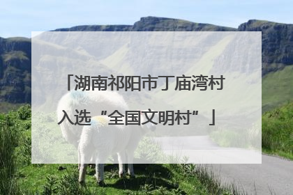 湖南祁阳市丁庙湾村入选“全国文明村”