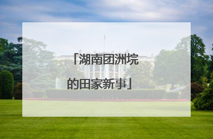 湖南团洲垸的田家新事