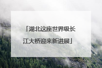 湖北这座世界级长江大桥迎来新进展