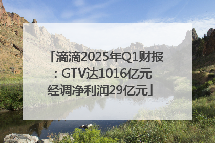 滴滴2025年Q1财报：GTV达1016亿元 经调净利润29亿元
