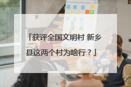 获评全国文明村 新乡县这两个村为啥行？