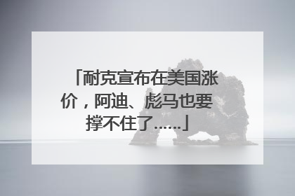 耐克宣布在美国涨价，阿迪、彪马也要撑不住了……