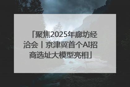 聚焦2025年廊坊经洽会丨京津冀首个AI招商选址大模型亮相