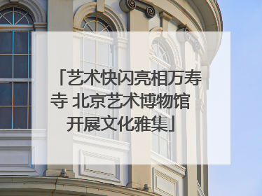 艺术快闪亮相万寿寺 北京艺术博物馆开展文化雅集