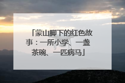 蒙山脚下的红色故事：一所小学、一盏茶碗、一匹病马