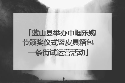 蓝山县举办巾帼乐购节颁奖仪式暨皮具箱包一条街试运营活动