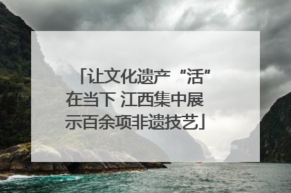 让文化遗产“活”在当下 江西集中展示百余项非遗技艺