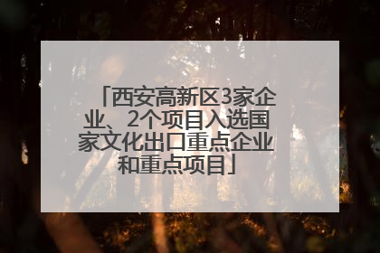 西安高新区3家企业、2个项目入选国家文化出口重点企业和重点项目