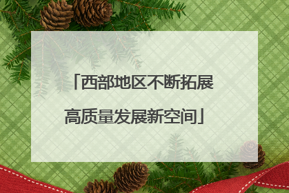 西部地区不断拓展高质量发展新空间