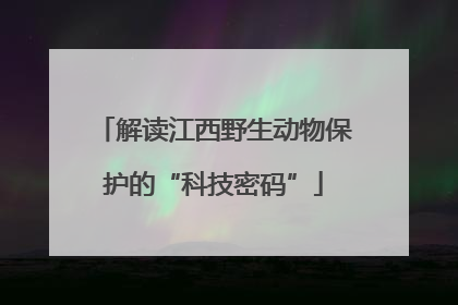解读江西野生动物保护的“科技密码”