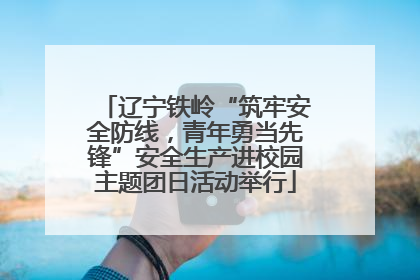 辽宁铁岭“筑牢安全防线，青年勇当先锋”安全生产进校园主题团日活动举行