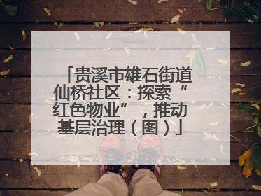 贵溪市雄石街道仙桥社区：探索“红色物业”，推动基层治理（图）