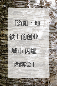 资阳：地铁上的创业城市 闪耀西博会