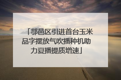 鄠邑区引进首台玉米品字摆放气吹播种机助力夏播提质增速
