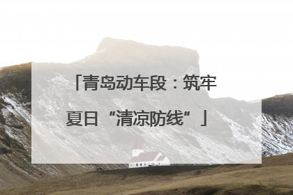 青岛动车段：筑牢夏日“清凉防线”