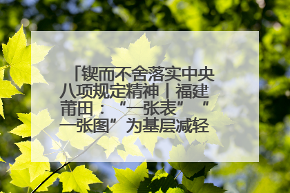 锲而不舍落实中央八项规定精神丨福建莆田：“一张表”“一张图”为基层减轻“数字负担”