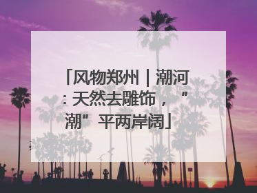 风物郑州｜潮河：天然去雕饰，“潮”平两岸阔