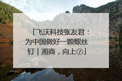 飞沃科技张友君：为中国做好一颗螺丝钉｜湘商，向上⑦