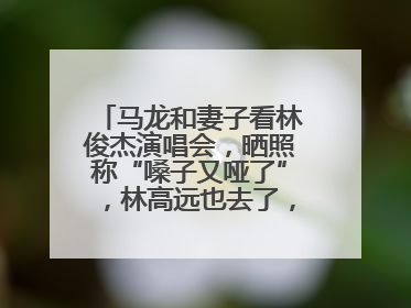 马龙和妻子看林俊杰演唱会，晒照称“嗓子又哑了”，林高远也去了，林俊杰回应