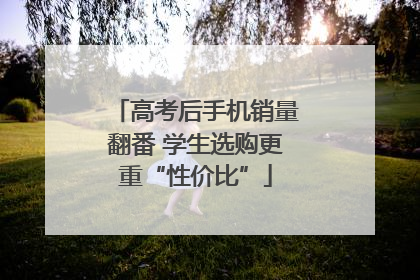 高考后手机销量翻番 学生选购更重“性价比”