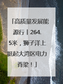 高质量发展能源行丨264.5米，狮子洋上挺起大湾区电力脊梁！