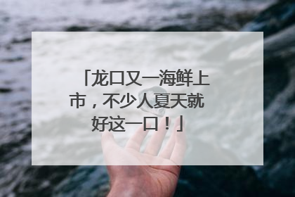 龙口又一海鲜上市，不少人夏天就好这一口！