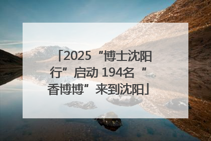 2025“博士沈阳行”启动 194名“香博博”来到沈阳