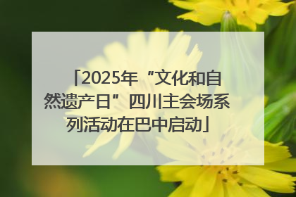 2025年“文化和自然遗产日”四川主会场系列活动在巴中启动