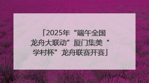 2025年“端午全国龙舟大联动”厦门集美“学村杯”龙舟联赛开赛