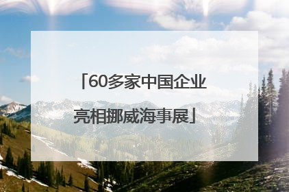 60多家中国企业亮相挪威海事展